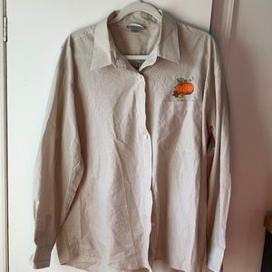 3/$20 Pinstripe pumpkin blouse